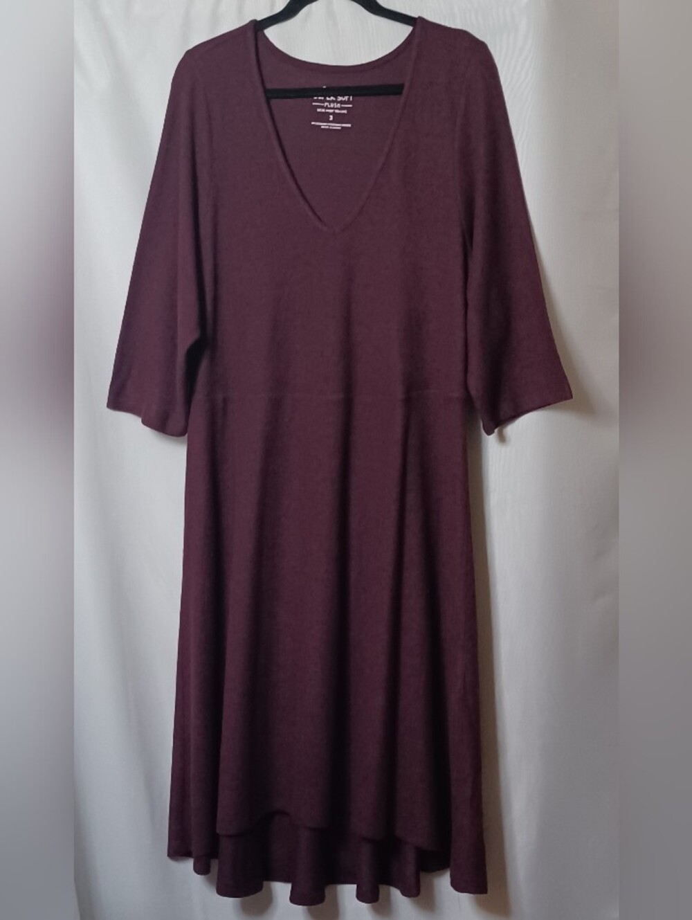 Torrid Plum Super Soft Plush V-Neck Dress. Size 3